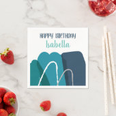 抽象芸術モダン誕生日 スタンダードカクテルナプキン (インサイチュ)