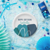 抽象芸術モダン誕生日 ペーパープレート (パーティー)