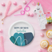 抽象芸術モダン誕生日 ペーパープレート (パーティー)