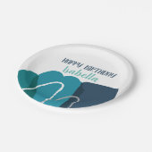 抽象芸術モダン誕生日 ペーパープレート (アングル)