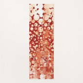 抽象芸術モダン赤い白いブブパターン(の模様が)あるレス ヨガマット (正面)