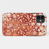 抽象芸術モダン赤い白いブブパターン（の模様が）あるレス Case-Mate iPhoneケース (裏面(横))