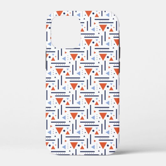 抽象芸術モダン赤と青の幾何学的パターン Case-Mate iPhoneケース (裏面)
