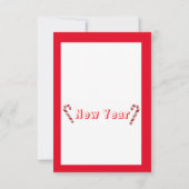 抽象芸術モダン赤白クリスマスカード (裏面)