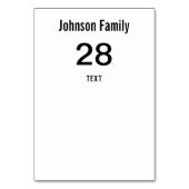 抽象芸術モダン赤葉いバラス テーブルナンバー (裏面)