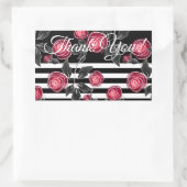 抽象芸術モダン赤葉いバラス 長方形シール (バッグ)