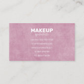 抽象芸術モダン赤面ピンクメイクアップアーティスト美しい 名刺 (裏面)