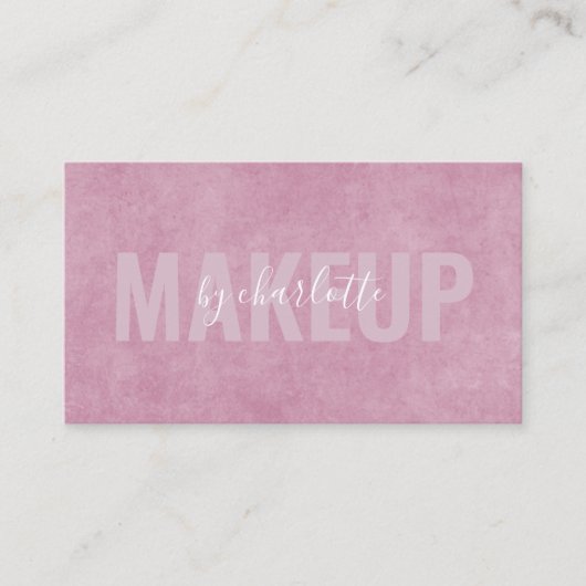 抽象芸術モダン赤面ピンクメイクアップアーティスト美しい 名刺 (正面)