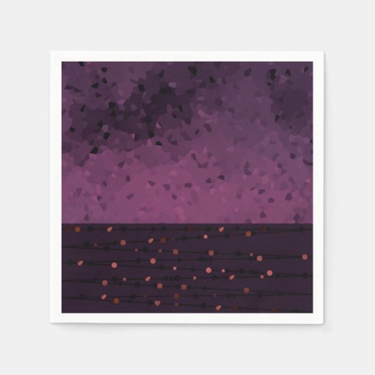 抽象芸術モダン軟勾配液ぼやけテクスチャ スタンダードカクテルナプキン (正面)