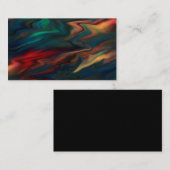 抽象芸術モダン軟勾配液ぼやけ波 名刺 (正面/裏面)