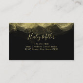 抽象芸術モダン金ゴールドインクロイヤリティカード 名刺 (裏面)