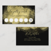 抽象芸術モダン金ゴールドインクロイヤリティカード 名刺 (正面/裏面)