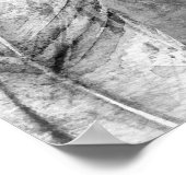 抽象芸術モダン金ゴールド&グレーフラワーウォールアートポスター ポスター (角)