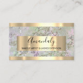 抽象芸術モダン金大理石銅枠 名刺 (正面)