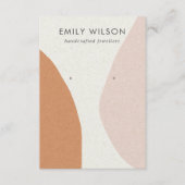 抽象芸術モダン錆赤面アートイヤリングディスプレイ エンクロージャーカード (正面)