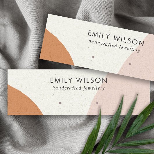 抽象芸術モダン錆赤面アートイヤリングディスプレイ スキニー名刺