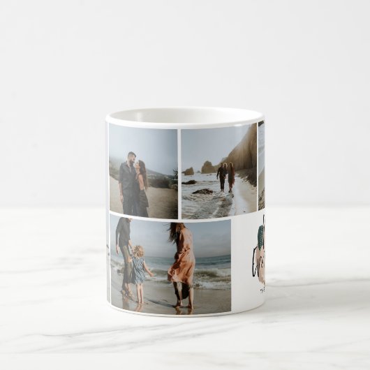 抽象芸術モダン錆5写真クリスマス休暇 コーヒーマグカップ (中央)