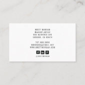 抽象芸術モダン顔メイクアップアーティスト名刺 名刺 (裏面)