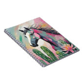 抽象芸術モダン馬と多肉 ノートブック (右側)