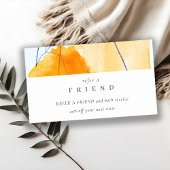 抽象芸術モダン黄色の青の芸術は友人を参照 名刺