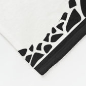 抽象芸術モダン黒木シルシルエット白 フリースブランケット (角)