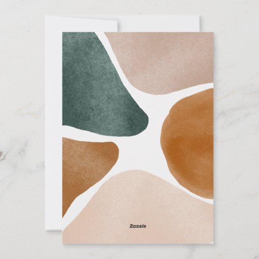 抽象芸術モダン1フォトアーチクリスマスタイポグラフィ シーズンカード (裏面)