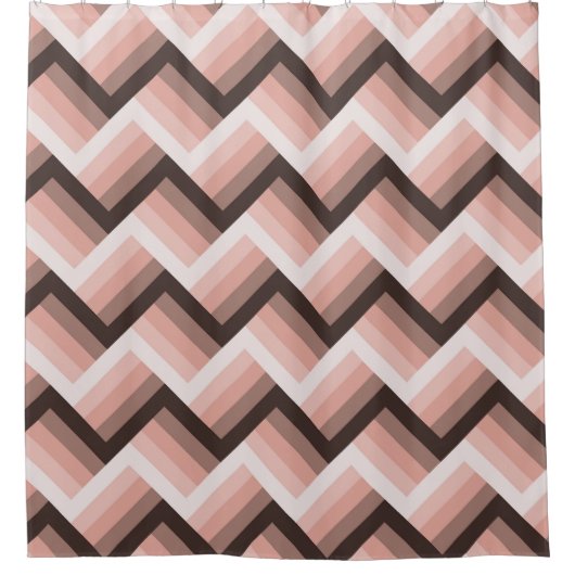 抽象芸術モダン3Dストライプシームレス シャワーカーテン (正面)