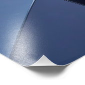 抽象芸術モダン3Dメタリックブルーと桃 フォトプリント (角)