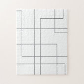 抽象芸術モダン,シンプル,線のパタミニマルーン・アート ジグソーパズル (縦)