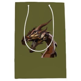 抽象芸術モダン・ドラゴン ミディアムペーパーバッグ