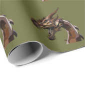 抽象芸術モダン・ドラゴン ラッピングペーパー (ロールコーナー)