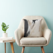 抽象芸術モダン・ブラック・タン クッション (椅子)