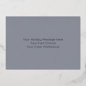 抽象芸術モダン（ユダヤ教）メノラーピンクパープルブルー 箔シーズンカード (裏面)