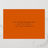 抽象芸術モダン（ユダヤ教）メノラー銅錆 箔シーズンカード (裏面)