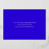 抽象芸術モダン（ユダヤ教）メノラー青 箔シーズンカード (裏面)