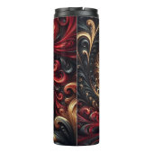 抽象芸術モダン、赤、黒、金ゴールド タンブラー (裏面)