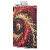 抽象芸術モダン、赤、黒、金ゴールド フラスク (左)