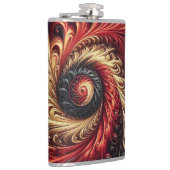 抽象芸術モダン、赤、黒、金ゴールド フラスク (右)