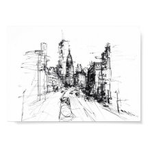 抽象芸術モダンCityscapeスケッチ – Premium