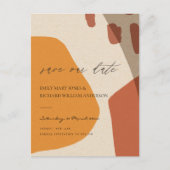 抽象芸術モダンRUST KRAFT芸術的日付の保存 案内ポストカード (正面)