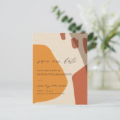 抽象芸術モダンRUST KRAFT芸術的日付の保存 案内ポストカード (スタンド正面)