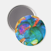 抽象芸術モダンUSボログラスアート冷蔵庫用マグネット マグネット (正面/裏面)