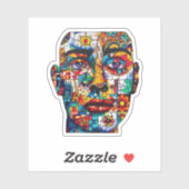 抽象芸術モチーフ顔 シール (シート)