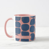 抽象芸術モディッシュパターンホリデーコーヒーマグ マグカップ (左)