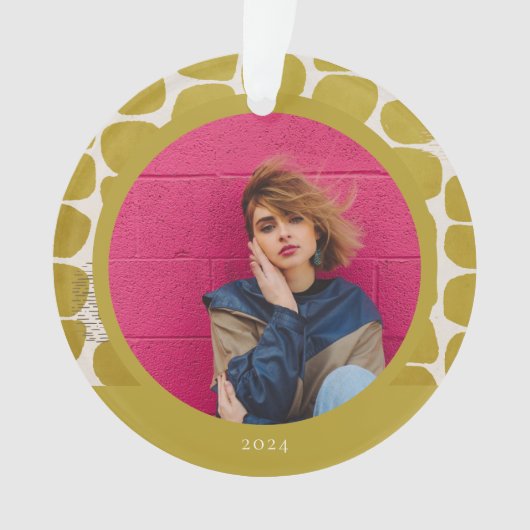 抽象芸術モディッシュ模様写真オーナメント オーナメント (正面)