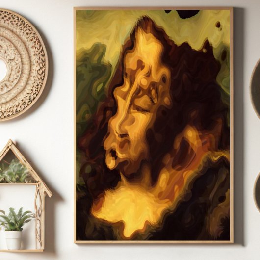 抽象芸術モナリザ ポスター