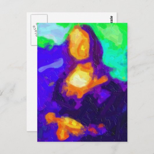 抽象芸術モナ絵画リサ ポストカード (正面/裏面)