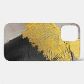 抽象芸術モノクロカラー，金ゴールドブラシストローク Case-Mate iPhoneケース (裏面 (横))