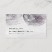 抽象芸術モノクログレー水彩 |バラ金ゴールド 名刺 (裏面)