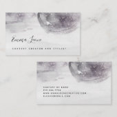 抽象芸術モノクログレー水彩 |バラ金ゴールド 名刺 (正面/裏面)